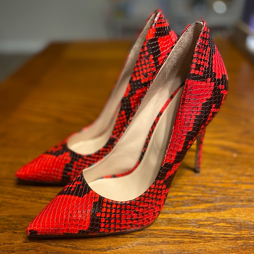 ALDO SNAKESKIN PUMPS